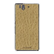 SO-02E-YCM2P0519-78 [オリジナルデザイン docomo SO-02E Xperia Z ケース (オーストリッチ パターン イエローブラウン)]