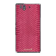 SO-02E-YCM2P0527-78 [オリジナルデザイン docomo SO-02E Xperia Z ケース (ヘビ柄 レッドミックス)]