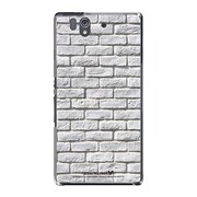 SO-02E-YCM2P0571-78 [オリジナルデザイン docomo SO-02E Xperia Z ケース (レンガ パターン ホワイト A)]