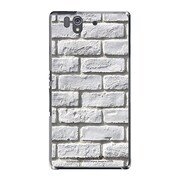 SO-02E-YCM2P0572-78 [オリジナルデザイン docomo SO-02E Xperia Z ケース (レンガ パターン ホワイト B)]