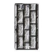 SO-02E-YCM2P0575-78 [オリジナルデザイン docomo SO-02E Xperia Z ケース (レンガ パターン ダーククラック B)]