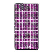 SO-02E-YCM2P0582-78 [オリジナルデザイン docomo SO-02E Xperia Z ケース (スウェーデン タイル パープル)]