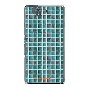 SO-02E-YCM2P0584-78 [オリジナルデザイン docomo SO-02E Xperia Z ケース (スウェーデン タイル エメラルド)]