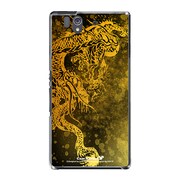 SO-02E-YCM2P0597-78 [オリジナルデザイン docomo SO-02E Xperia Z ケース (ゴールドドラゴン 金龍)]