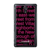 SOL22-YCM2P0002-78 [オリジナルデザイン au SOL22 Xperia UL ケース (NewYork Typography ピンク)]