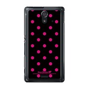 SOL22-YCM2P0010-78 [オリジナルデザイン au SOL22 Xperia UL ケース (Dot Pattern ブラック & ピンク)]