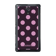 SOL22-YCM2P0015-78 [オリジナルデザイン au SOL22 Xperia UL ケース (ベビードット・アフタヌーン ピンク)]