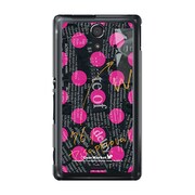 SOL22-YCM2P0032-78 [オリジナルデザイン au SOL22 Xperia UL ケース (News-paper-Dot ブラック)]
