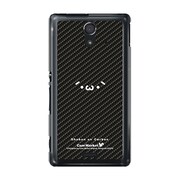 SOL22-YCM2P0035-78 [オリジナルデザイン au SOL22 Xperia UL ケース (ショボーン on カーボーン(´・ω・`))]