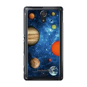 SOL22-YCM2P0047-78 [オリジナルデザイン au SOL22 Xperia UL ケース (スペースプラネット ブルー)]