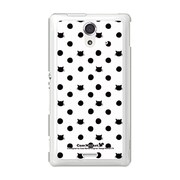 SOL22-YCM2P0051-78 [オリジナルデザイン au SOL22 Xperia UL ケース (ネコと水玉 白地)]