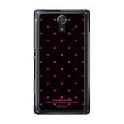 SOL22-YCM2P0059-78 [オリジナルデザイン au SOL22 Xperia UL ケース (Dot Pattern Micro ブラック & ピンク)]
