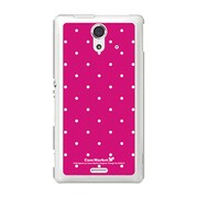 SOL22-YCM2P0060-78 [オリジナルデザイン au SOL22 Xperia UL ケース (Dot Pattern Micro ピンク & ホワイト)]