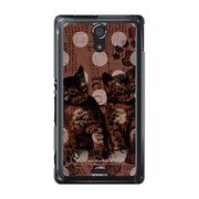 SOL22-YCM2P0072-78 [オリジナルデザイン au SOL22 Xperia UL ケース (Catウォールペーパー ブラウン)]