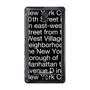 SOL22-YCM2P0091-78 [オリジナルデザイン au SOL22 Xperia UL ケース (NewYork Typography ブラック)]