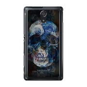 SOL22-YCM2P0093-78 [オリジナルデザイン au SOL22 Xperia UL ケース (スカルローズクロス)]