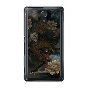 SOL22-YCM2P0109-78 [オリジナルデザイン au SOL22 Xperia UL ケース (唐獅子牡丹ダーク)]