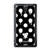 SOL22-YCM2P0112-78 [オリジナルデザイン au SOL22 Xperia UL ケース (Dot Pattern マウス ブラック)]