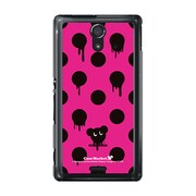SOL22-YCM2P0113-78 [オリジナルデザイン au SOL22 Xperia UL ケース (Dot Pattern マウス ピンク)]