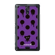 SOL22-YCM2P0114-78 [オリジナルデザイン au SOL22 Xperia UL ケース (Dot Pattern マウス パープル)]