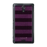 SOL22-YCM2P0129-78 [オリジナルデザイン au SOL22 Xperia UL ケース (ボーダーソックス パープル & ネイビー)]