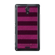 SOL22-YCM2P0130-78 [オリジナルデザイン au SOL22 Xperia UL ケース (ボーダーソックス ピンク & ネイビー)]