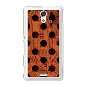 SOL22-YCM2P0138-78 [オリジナルデザイン au SOL22 Xperia UL ケース (News-paper-Dot オレンジ)]