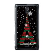 SOL22-YCM2P0150-78 [オリジナルデザイン au SOL22 Xperia UL ケース (エッフェル塔コレクション クリスマス)]