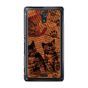 SOL22-YCM2P0214-78 [オリジナルデザイン au SOL22 Xperia UL ケース (Catウォールペーパー オレンジ)]