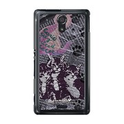 SOL22-YCM2P0215-78 [オリジナルデザイン au SOL22 Xperia UL ケース (Catウォールペーパー ネイビー)]
