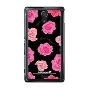SOL22-YCM2P0244-78 [オリジナルデザイン au SOL22 Xperia UL ケース (ローズスウィート ブラック)]