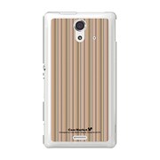SOL22-YCM2P0272-78 [オリジナルデザイン au SOL22 Xperia UL ケース (Stripe Pattern ベージュ)]