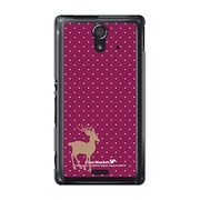 SOL22-YCM2P0283-78 [オリジナルデザイン au SOL22 Xperia UL ケース (Dot Reindeer パープル)]