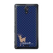 SOL22-YCM2P0284-78 [オリジナルデザイン au SOL22 Xperia UL ケース (Dot Reindeer ブルー)]