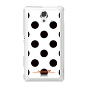 SOL22-YCM2P0396-78 [オリジナルデザイン au SOL22 Xperia UL ケース (Dot Pattern クラシック Big ホワイト)]