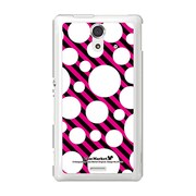 SOL22-YCM2P0412-78 [オリジナルデザイン au SOL22 Xperia UL ケース (ピンク ストライプ & ランダムドット)]