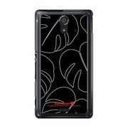 SOL22-YCM2P0419-78 [オリジナルデザイン au SOL22 Xperia UL ケース (モダン モンステラ モノクロデザイン)]