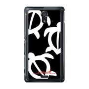 SOL22-YCM2P0420-78 [オリジナルデザイン au SOL22 Xperia UL ケース (モダン ホヌ モノクロデザイン)]