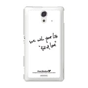 SOL22-YCM2P0426-78 [オリジナルデザイン au SOL22 Xperia UL ケース (We wish your life Full of Love / White)]