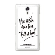 SOL22-YCM2P0427-78 [オリジナルデザイン au SOL22 Xperia UL ケース (We wish your life Full of Love / Big White)]