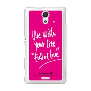 SOL22-YCM2P0428-78 [オリジナルデザイン au SOL22 Xperia UL ケース (We wish your life Full of Love / Lover Pink)]