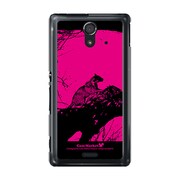 SOL22-YCM2P0442-78 [オリジナルデザイン au SOL22 Xperia UL ケース (サバンナ チーター ピンクプレート)]