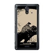 SOL22-YCM2P0443-78 [オリジナルデザイン au SOL22 Xperia UL ケース (サバンナ チーター ゴールドプレート)]
