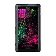 SOL22-YCM2P0447-78 [オリジナルデザイン au SOL22 Xperia UL ケース (Smash Paint Graphics - Hot Pink)]
