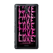 SOL22-YCM2P0469-78 [オリジナルデザイン au SOL22 Xperia UL ケース (LOVE. LOVE. LOVE. The Pink)]