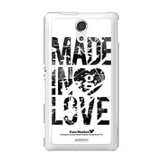 SOL22-YCM2P0471-78 [オリジナルデザイン au SOL22 Xperia UL ケース (Made in Love Black Paint)]