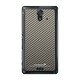 SOL22-YCM2P0490-78 [オリジナルデザイン au SOL22 Xperia UL ケース (ブラックカーボンパターン Silver)]