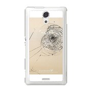 SOL22-YCM2P0595-78 [オリジナルデザイン au SOL22 Xperia UL ケース (フェイク クラッシュ ガラス ゴールド)]