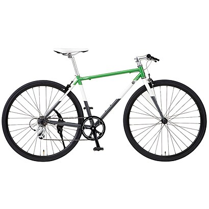 クロスバイク スピカ 500mm 700×23C 外装8段変速 GREEN/WHITE/GRAY SPICA 8.3.3-500
