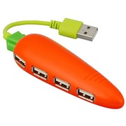 にんじん形4ポートUSB2.0HUB バスパワー GH-UH204CARR
